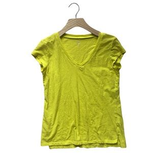 Ana Yellow V Neck T-Shirt Petite S